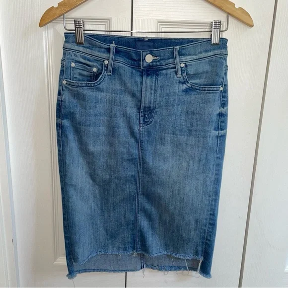 Mother the peg step fray skirt size 24 - Picture 3 of 15